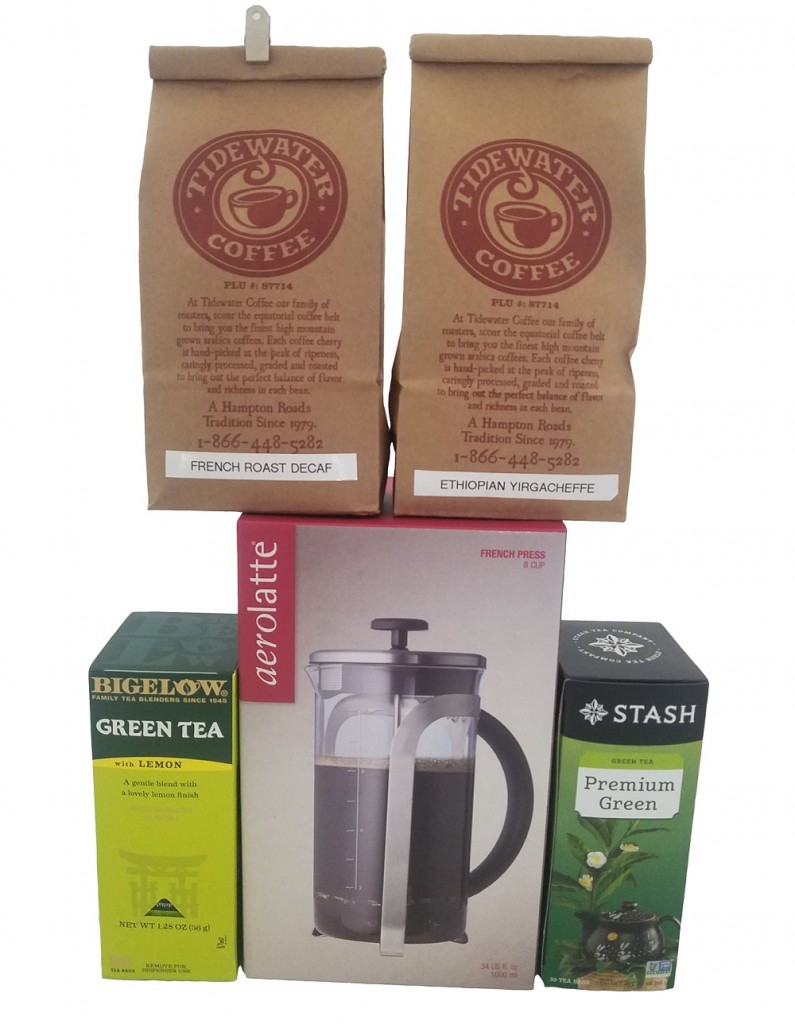 $50 Gift Basket / Coffee Beans / Hot Tea Bags