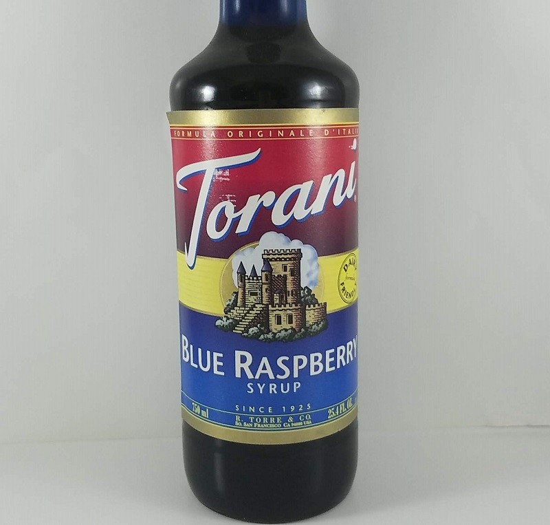 Blue Raspberry Flavored 750ml Front / Torani Syrup