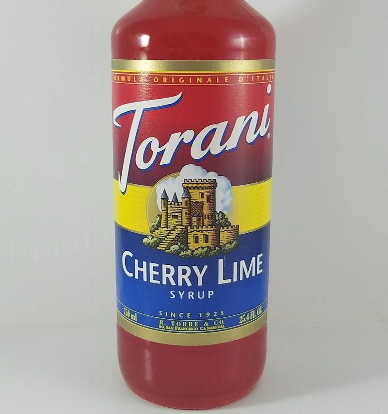 Cherry Lime Flavored 750 ml Front / Torani