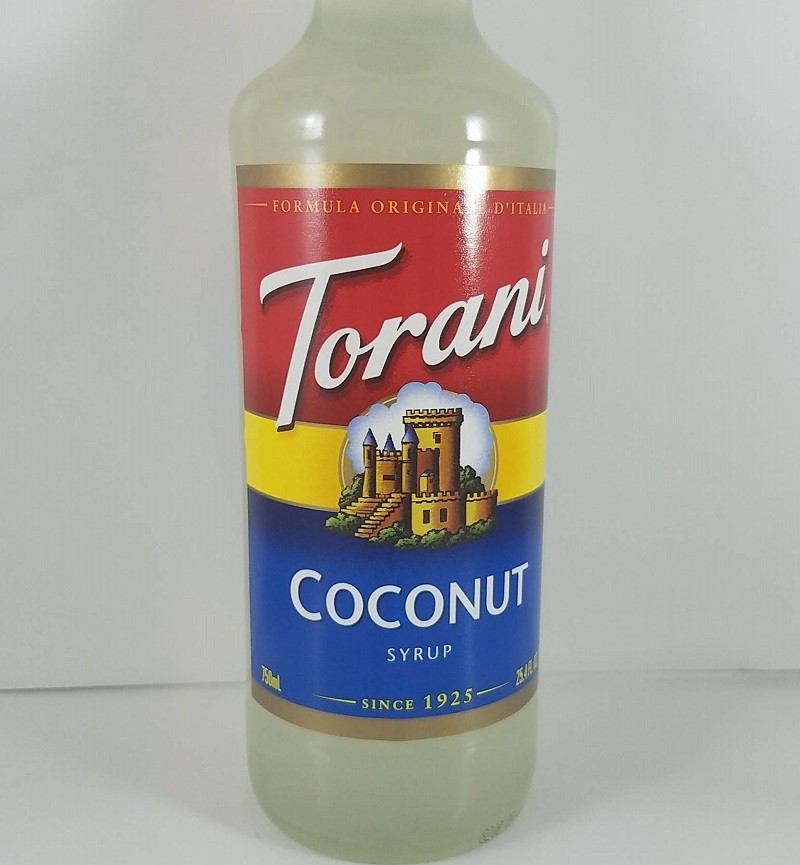 Coconut flavored 750ml front / Torani Syrup