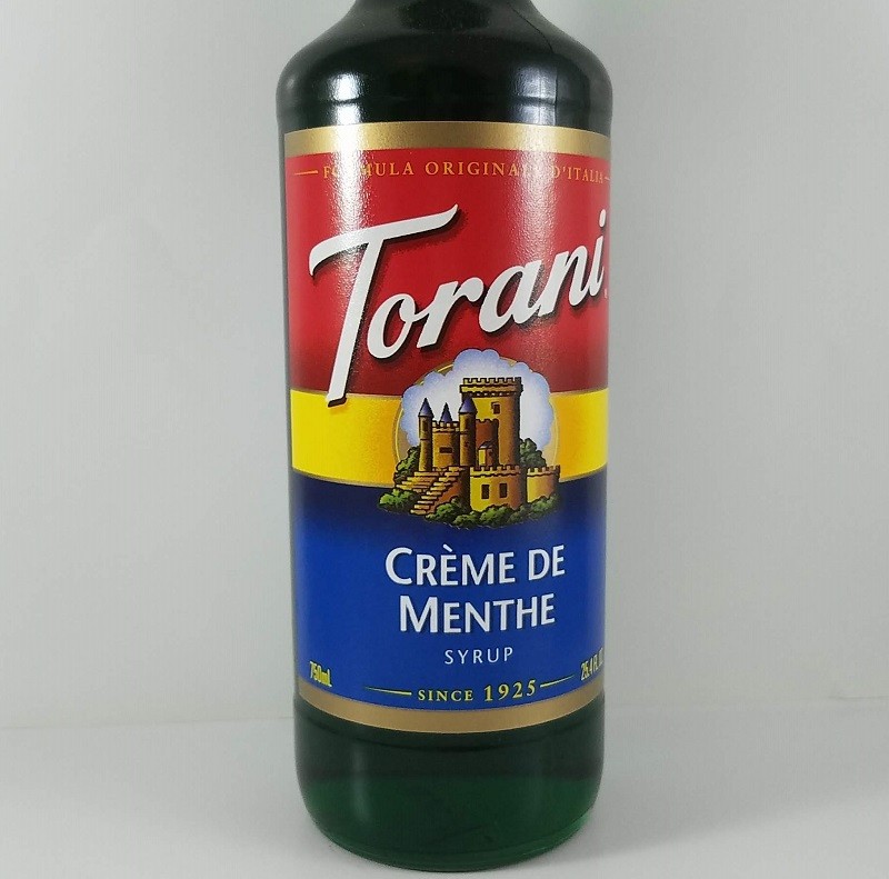 Creme de Menthe 750ml Front / Torani Syrup