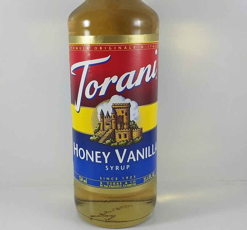 Honey Vanilla Flavored 750ml Front / Torani Syrup