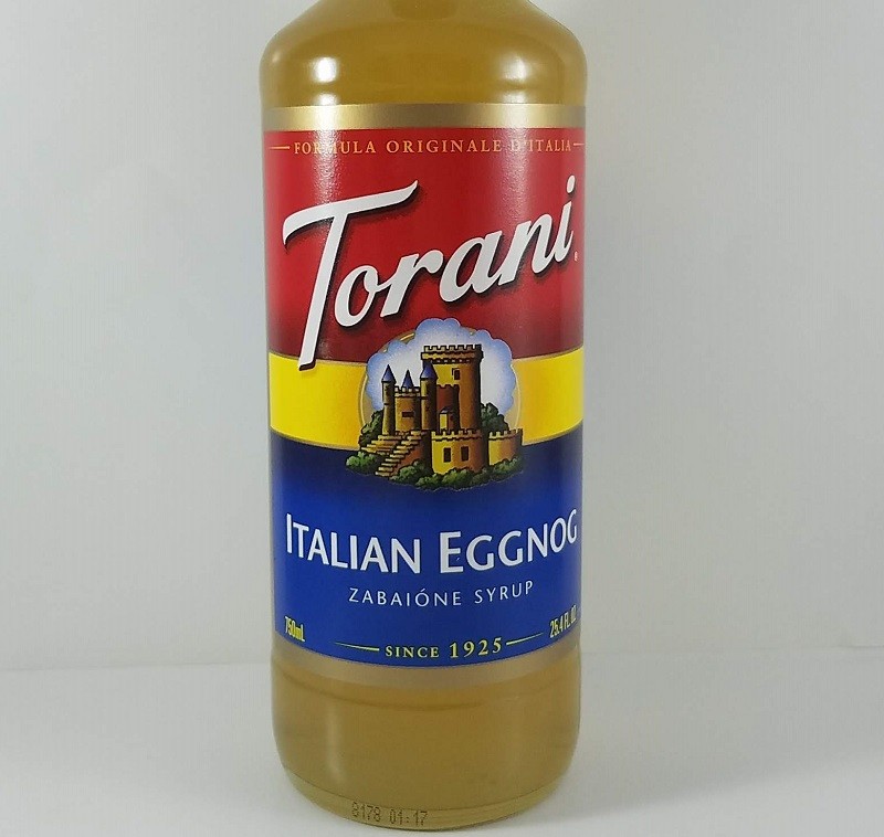 Italian Egg Nog flavored 750ml front / Torani Syrup