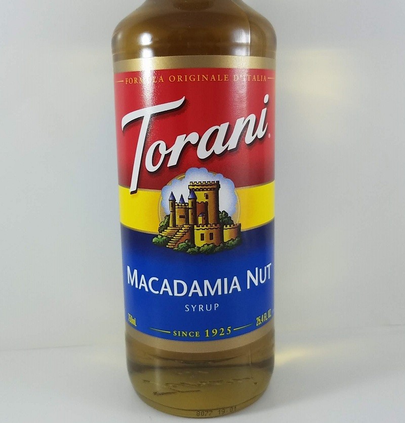 Macadamia Nut flavored 750ml Front / Torani Syrup