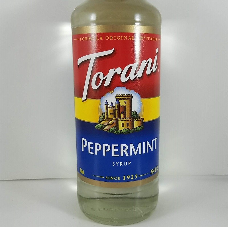 Peppermint flavored 750ml front / Torani Syrup