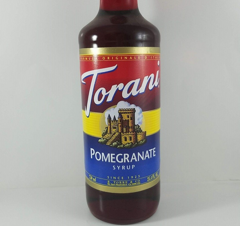 Pomegranate flavored 750ml front / Torani Syrup